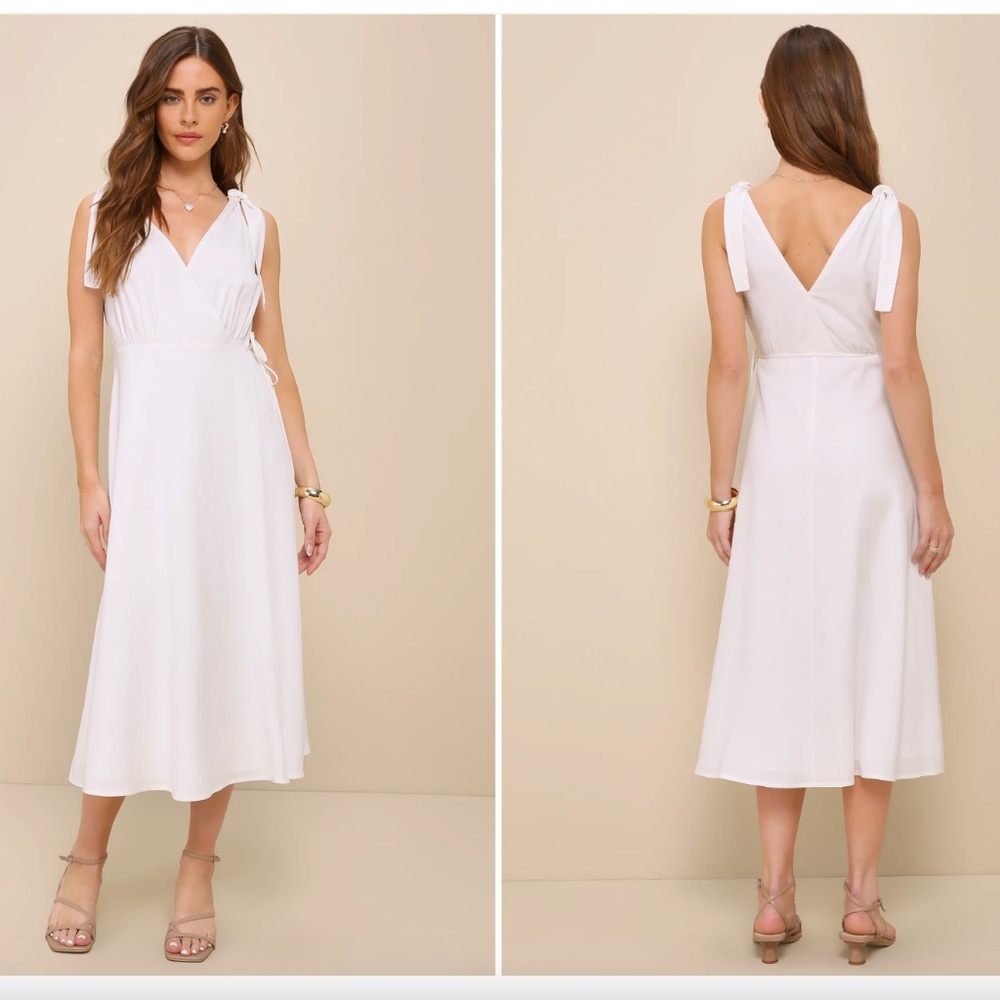 White wraparound dress - Small